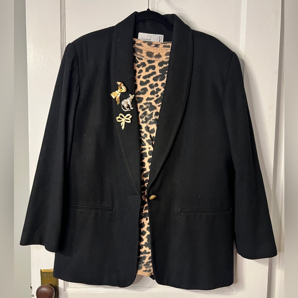Vintage 90’s Black Women's Blazer Jacket